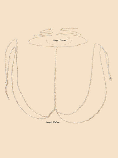 Chest Body Chain Choker Multilayer Bikini Beach Harness Waist Jewellery
