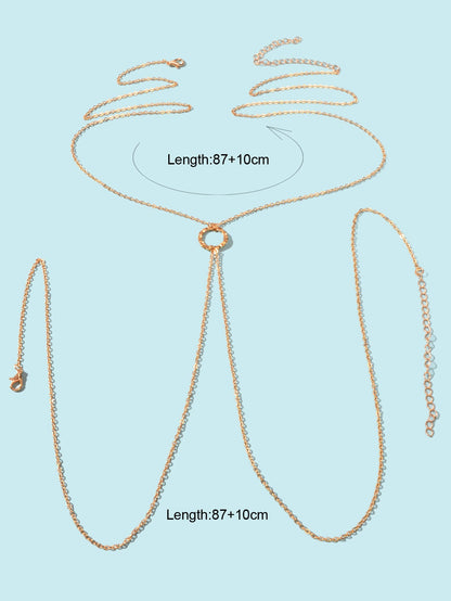 Body Chains Bra Gold Chest Chain Bikini Rave Party Club Body Jewelry Accessories
