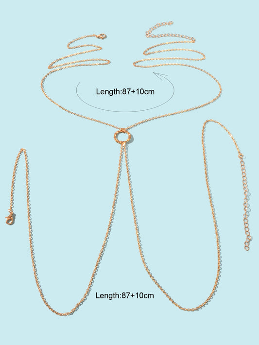 Body Chains Bra Gold Chest Chain Bikini Rave Party Club Body Jewelry Accessories